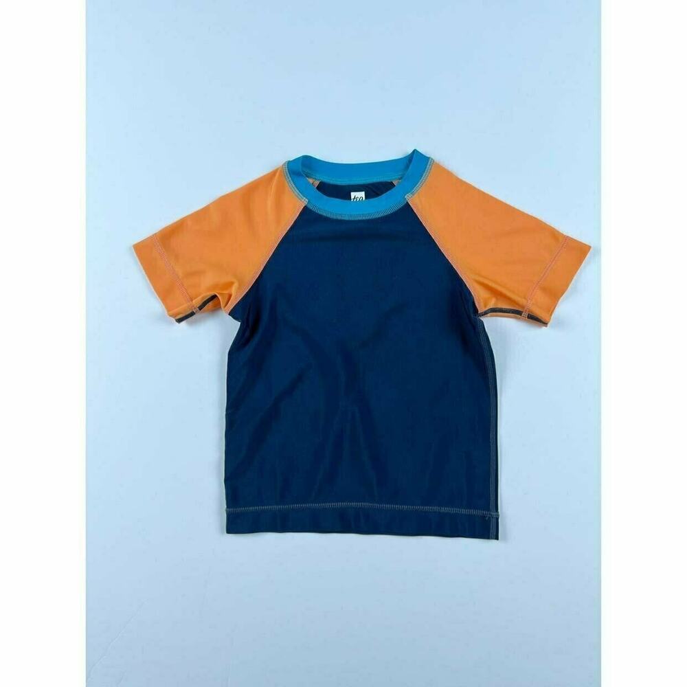Tea Collection Color Block Short Sleeve Rash Guard size 2 - Picture 2 of 6